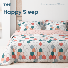 Комплект постельного белья ТЕП "Happy Sleep" Красочные соты, 50x70 евро