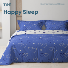 Комплект постельного белья ТЕП "Happy Sleep" NAVY BLUE LOVE, 50x70 евро