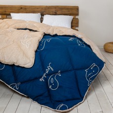 Одеяло "Alaska" 200*220 см  синие киты
