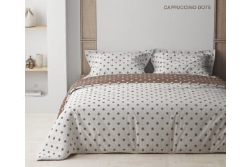 Комплект постільної білизни ТЕП "Happy Sleep" Cappuccino Dots, 50x70 євро
