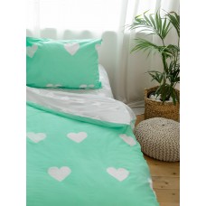 Комплект постельного белья ТЕП "RANFORCE" двуспальный (703 MINT LOVE HEARTS)