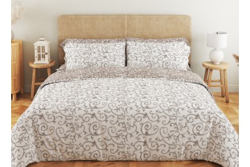 Комплект постельного белья ТЕП "Soft dreams" Beige and White, 70х70 евро