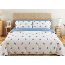 Комплект постільної білизни ТЕП "Soft dreams" Morning Star Blue, 70x70 євро
