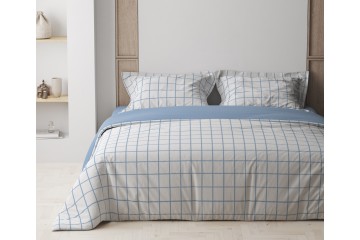 Комплект постельного белья ТЕП  Blue Check, 70x70 евро