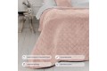 Покривало ТЕП "VELOUR" 150*210 см пудрове/ромб круглий - Фото 4