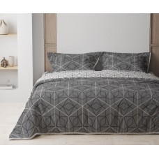 Комплект постільної білизни ТЕП "Happy Sleep" Quadro Star grey, 50x70 євро