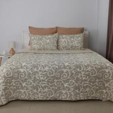 Покрывало ТЕП "ELEGANT COTTON" 220*240 см 1 шт наволочка 50*70 см Beige and White